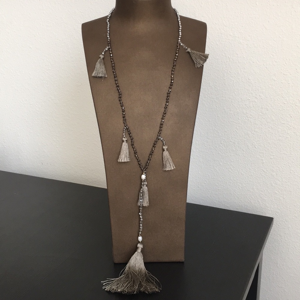 Beaded Tassel Necklace